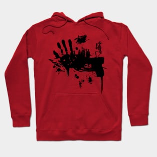 Bloody Guns - Skeleton Blood Splatters and Drips Hoodie